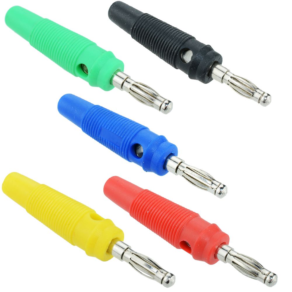 4mm Banana Test Plug Connectors Red Black Blue Green Yellow eBay