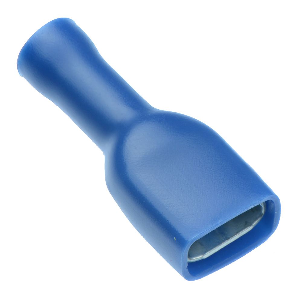 100 x Blue 6.3mm Female Fully Insulated Crimp Spade Connector Terminal eBay
