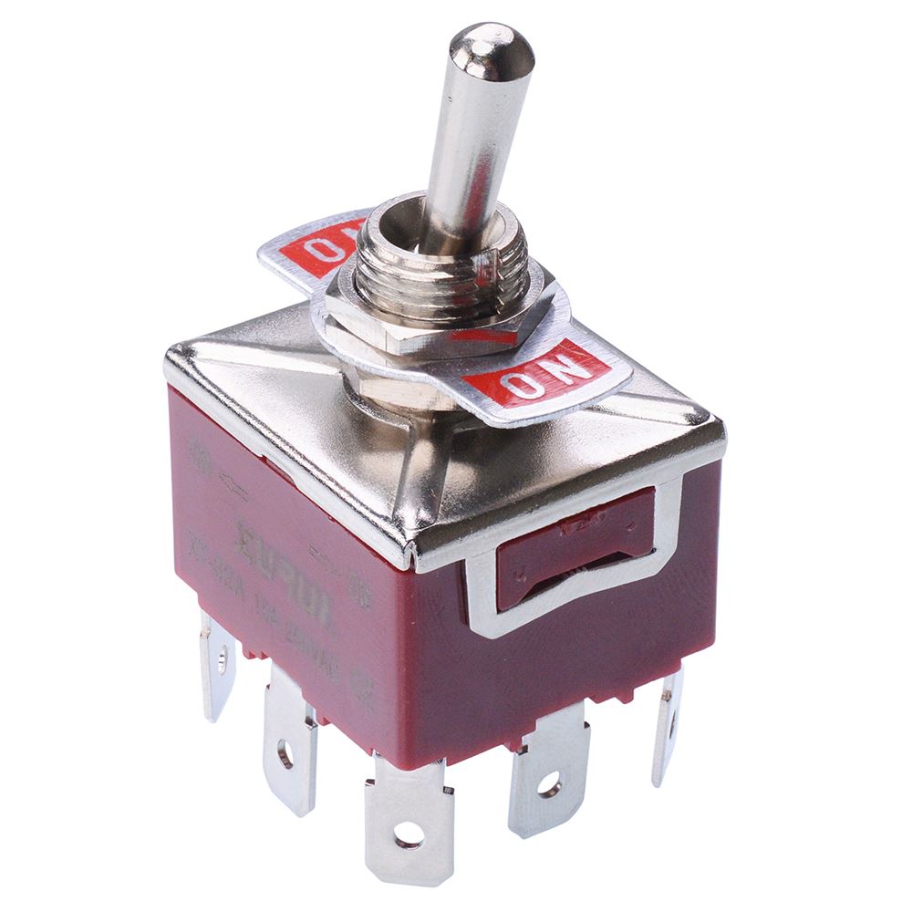 Standard 12mm Toggle Flick Switch 15A 250VAC - SPST SPDT DPST DPDT - Picture 38 of 50