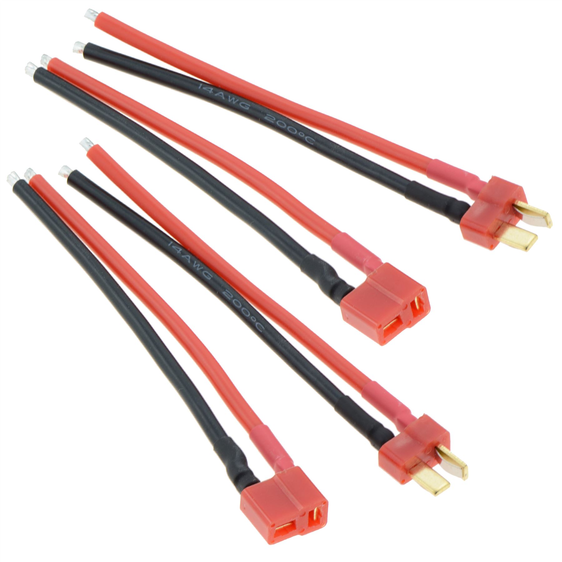 2 x PAIRS Male + Female Deans TPlug Connectors 100mm Wire eBay