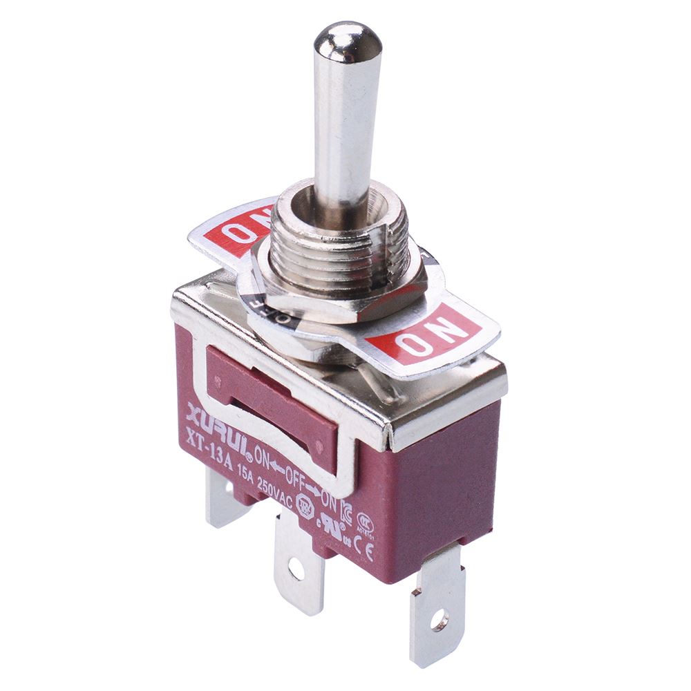 Standard 12mm Toggle Flick Switch 15A 250VAC - SPST SPDT DPST DPDT - Picture 11 of 50
