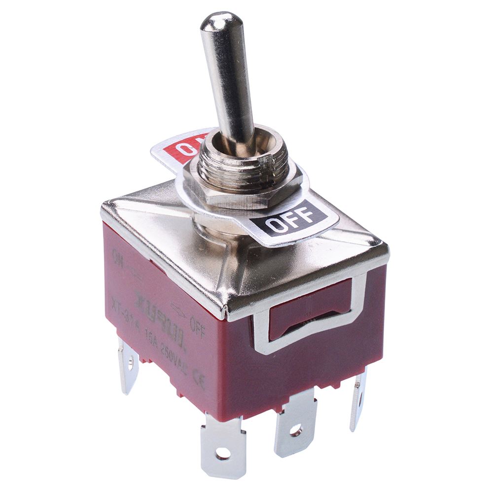 Standard 12mm Toggle Flick Switch 15A 250VAC - SPST SPDT DPST DPDT - Picture 35 of 50