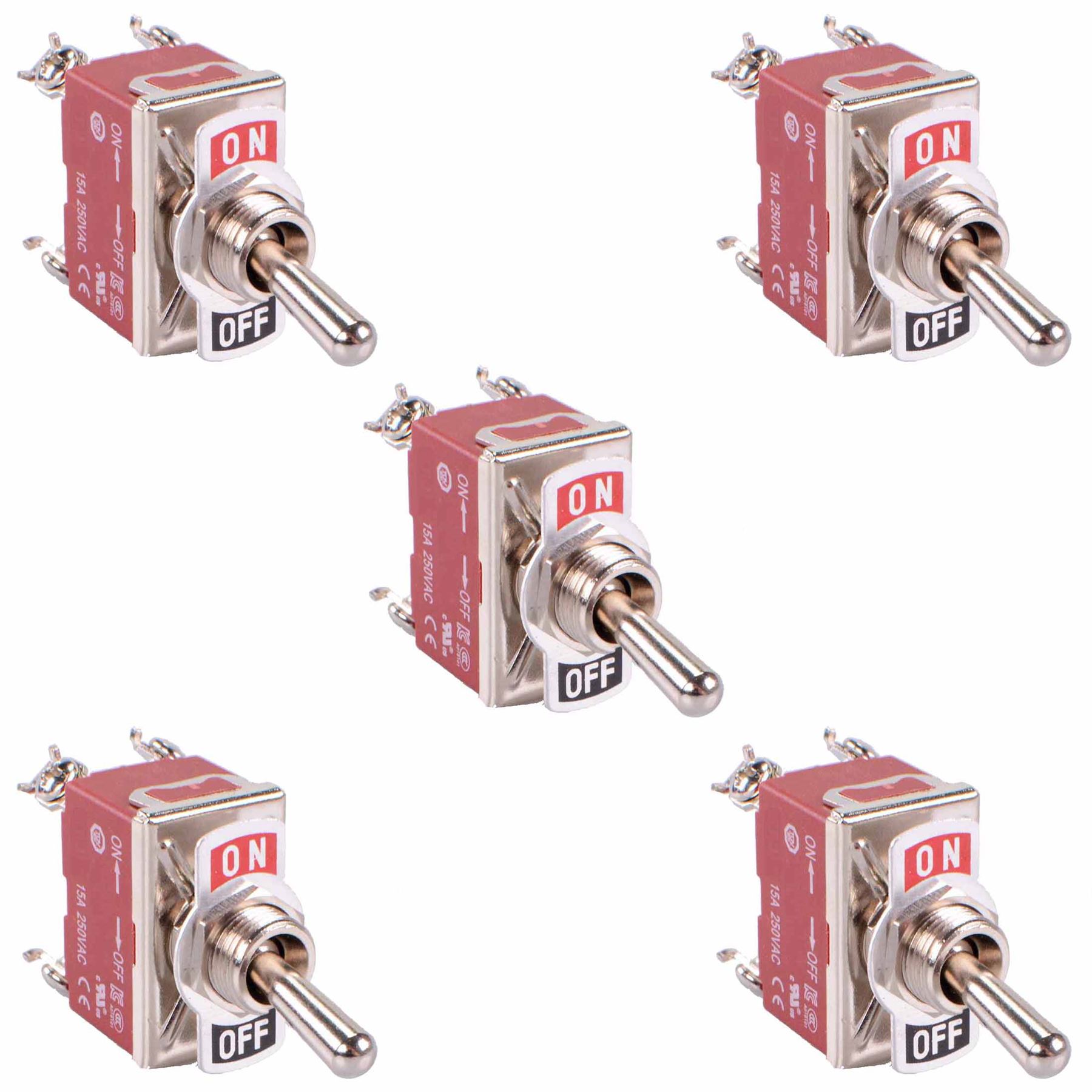 Standard Toggle Switch Screw Terminals 250V 15A SPST SPDT DPST DPDT - Picture 15 of 22