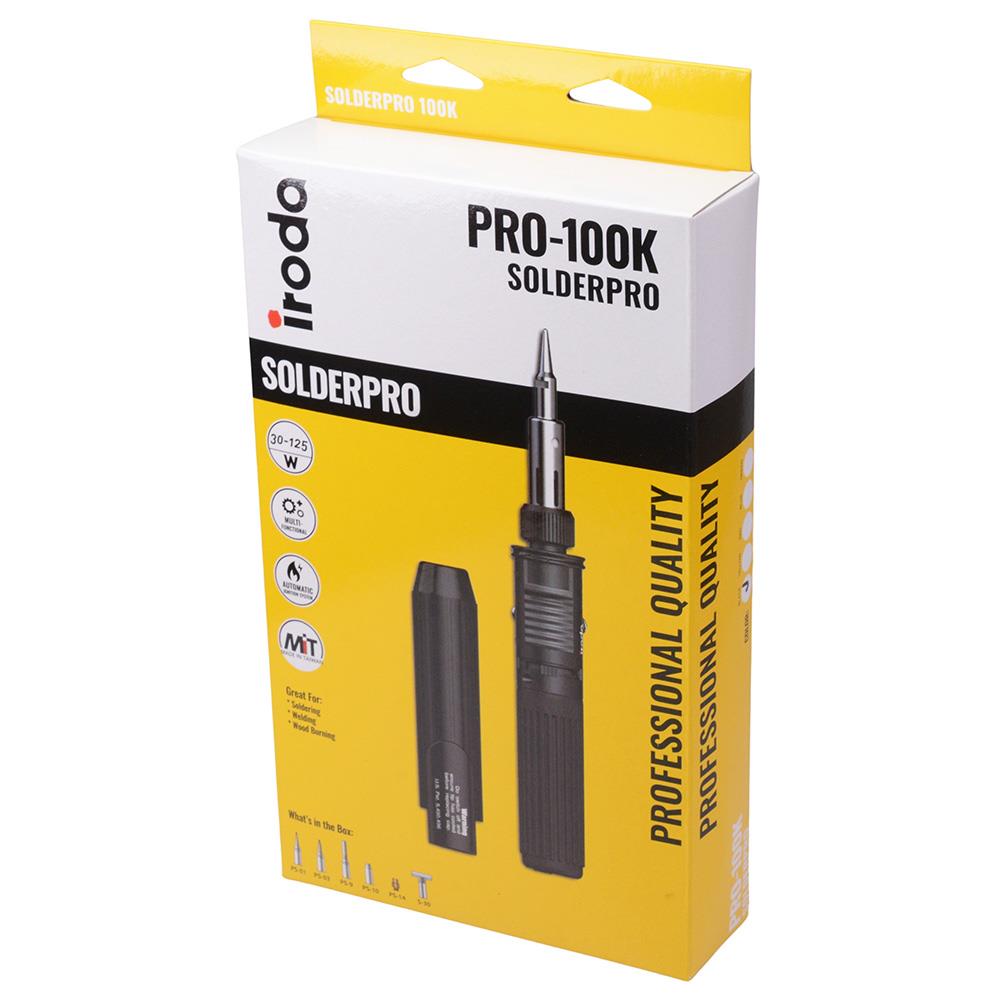 IRODA SOLDERPRO 120K Cordless Butane Soldering Kit 4-in-1 - Heat Shrink, Hot Knife, Soldering Iron, Butane Torch. Must Have Kit For Hobbyists. 25 Second Heat Up 100 Mins Run Time. Butane Not - View #8