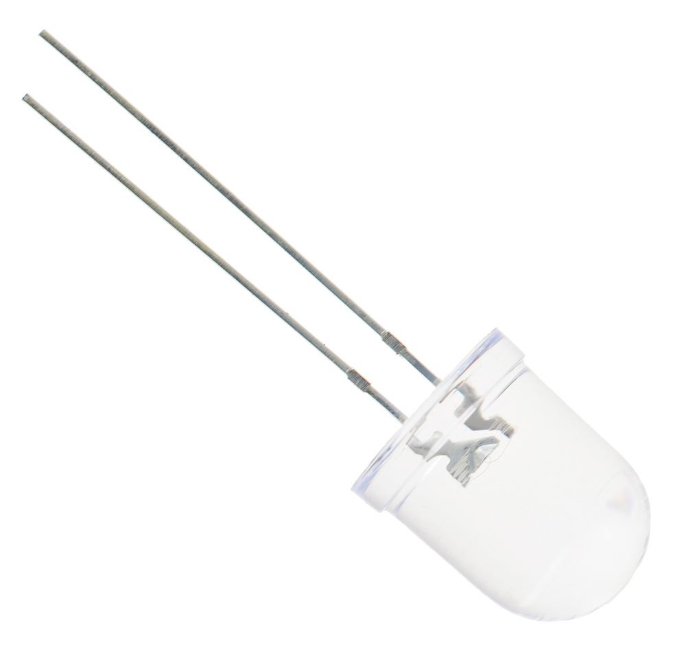 10 x 5mm LED Cablato Bianco LED Bianco 12v DC con clip