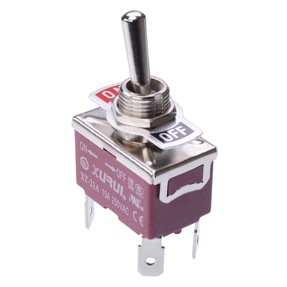 Standard 12mm Toggle Flick Switch 15A 250VAC - SPST SPDT DPST DPDT - Picture 21 of 50