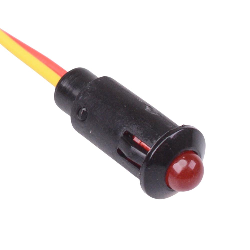 Red 12V 8mm Panel Indicator LED Light R9-73L-11