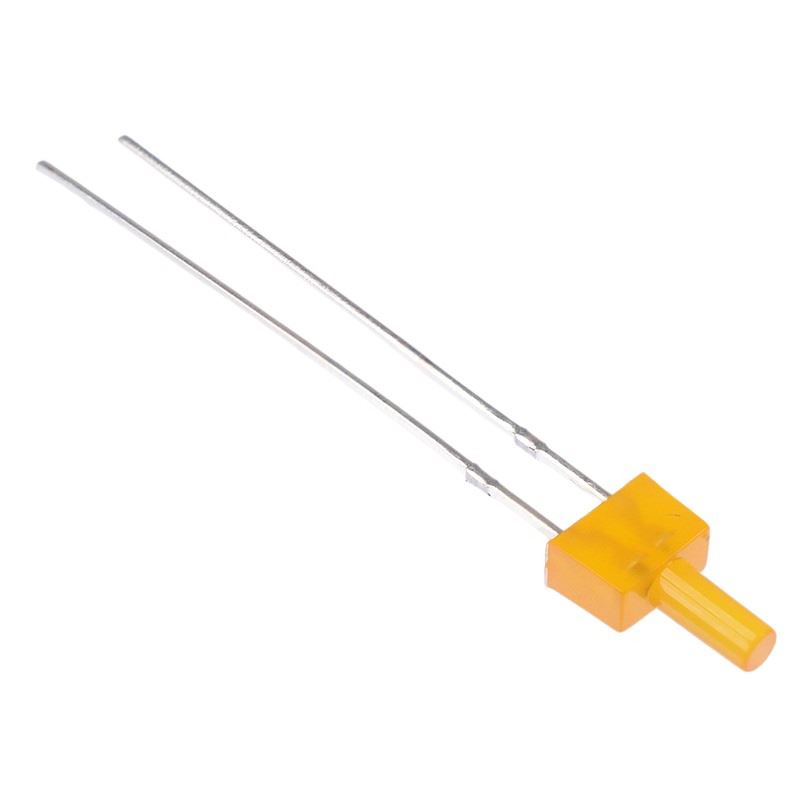 10x 3mm Flashing Orange LED Diffusers – 350mcd, Clear Lens, Unbranded Components