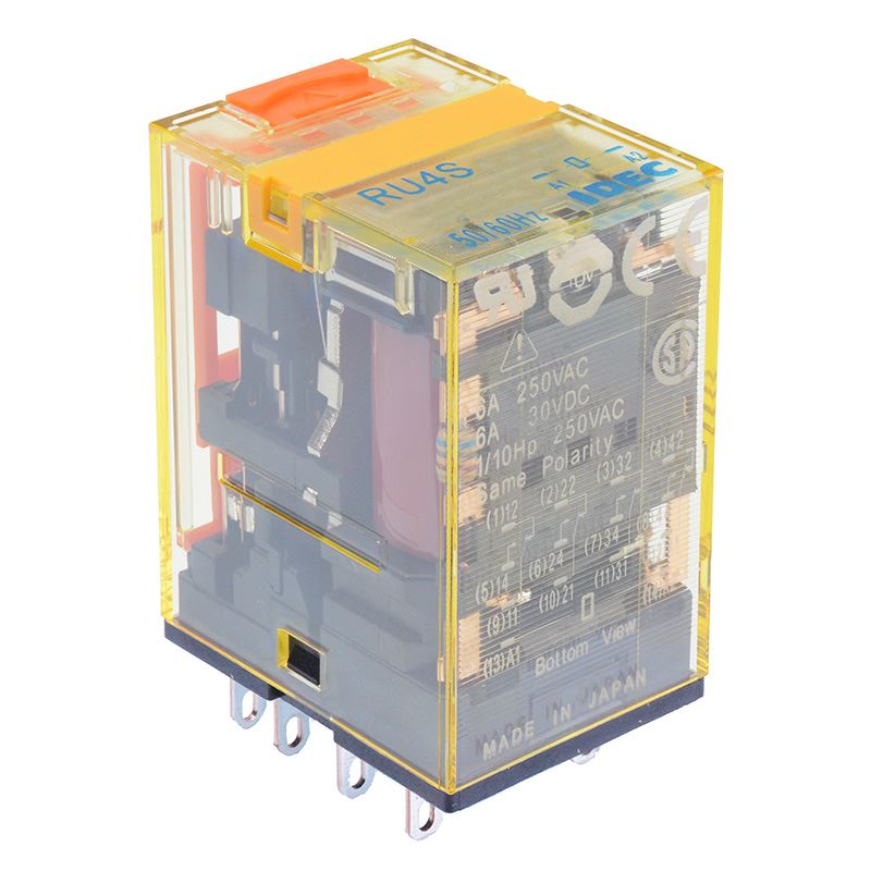 IDEC High Performance Plug In Power Relay 6A DPDT 4PDT RU Series