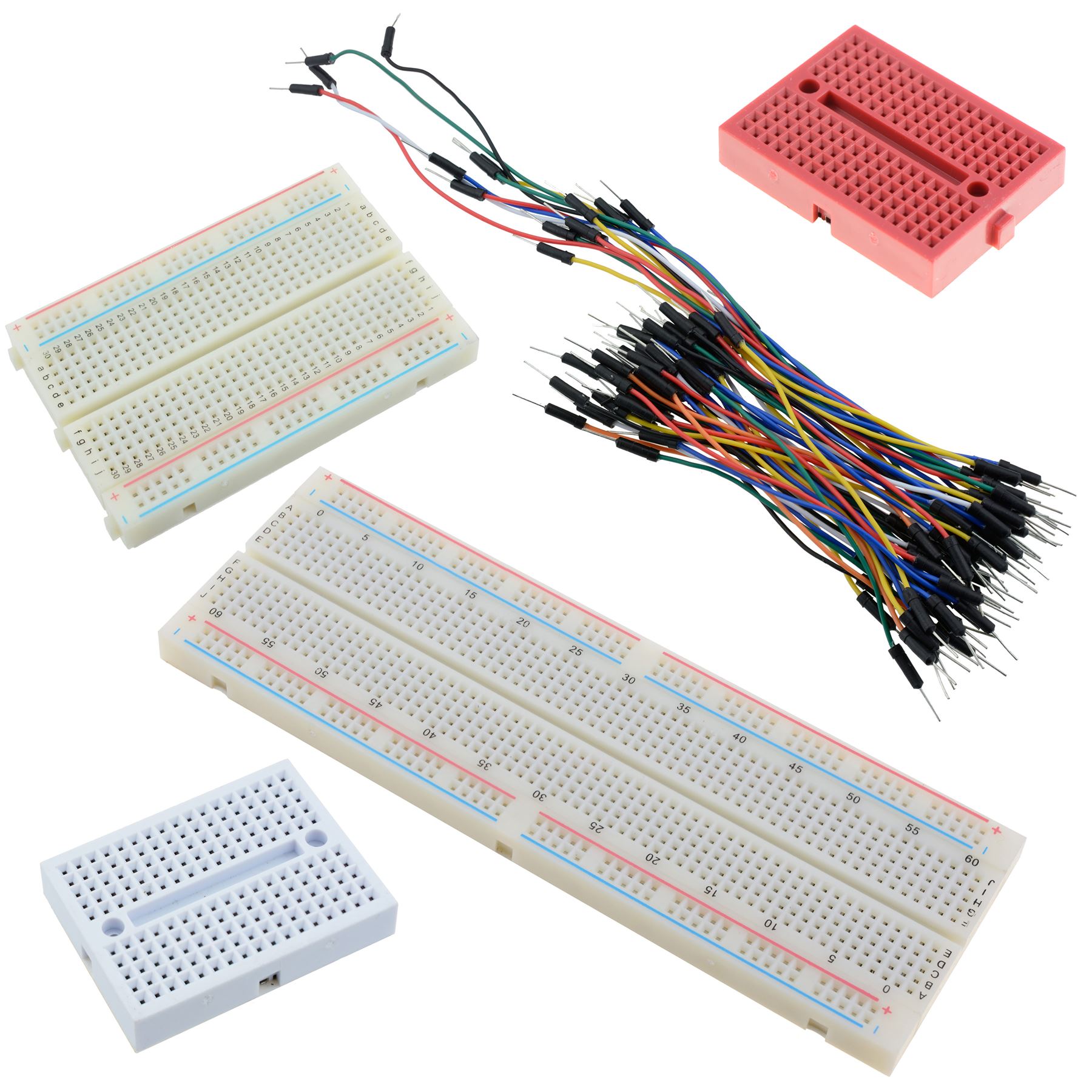 Solderless Prototype PCB Breadboard with 65pcs Jumper Leads Wires eBay