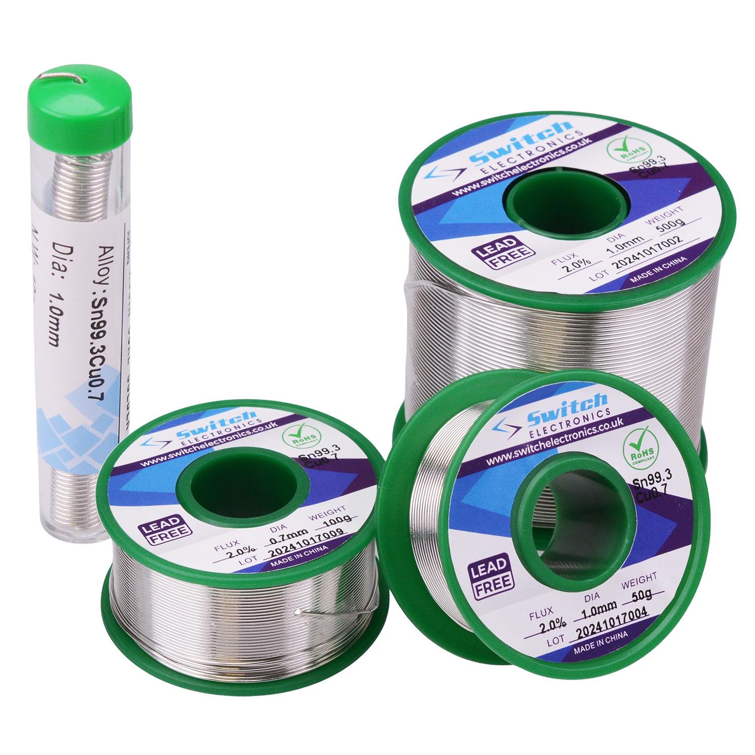 Lead-Free Solder Wire With Flux Core - 0.7mm, 1mm, 1.2mm Options In 10g To 500g 10 thumbnail image