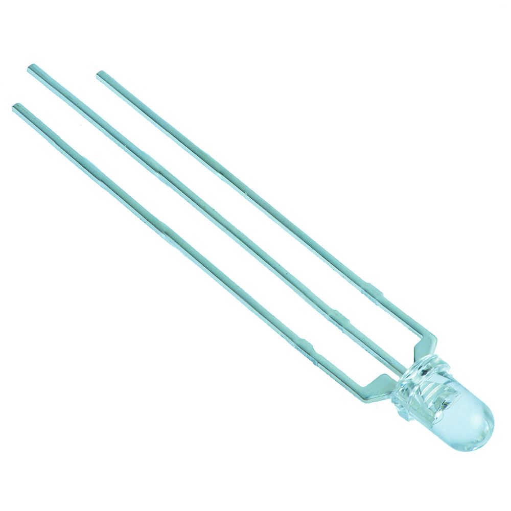 3mm 5mm 10mm Bi-Colour LED Diffused Clear Lens - Red Green Blue Yellow - Picture 3 of 6