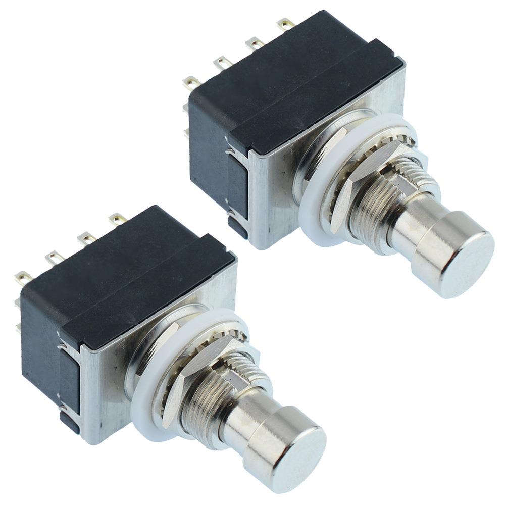 2 x Momentary On(On) Foot Switch 4PDT Guitar Effects Pedal Stomp Box