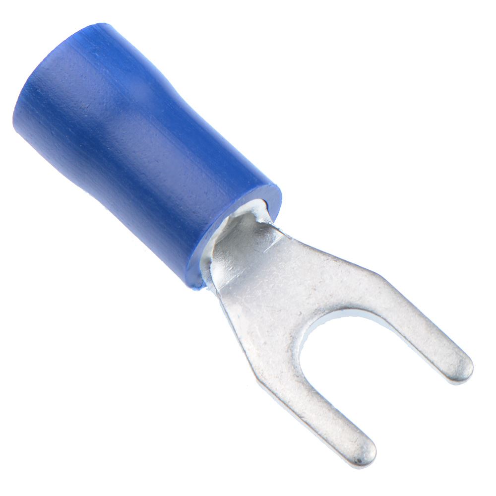 100 x Blue 4.3mm Insulated Crimp Fork Terminal eBay