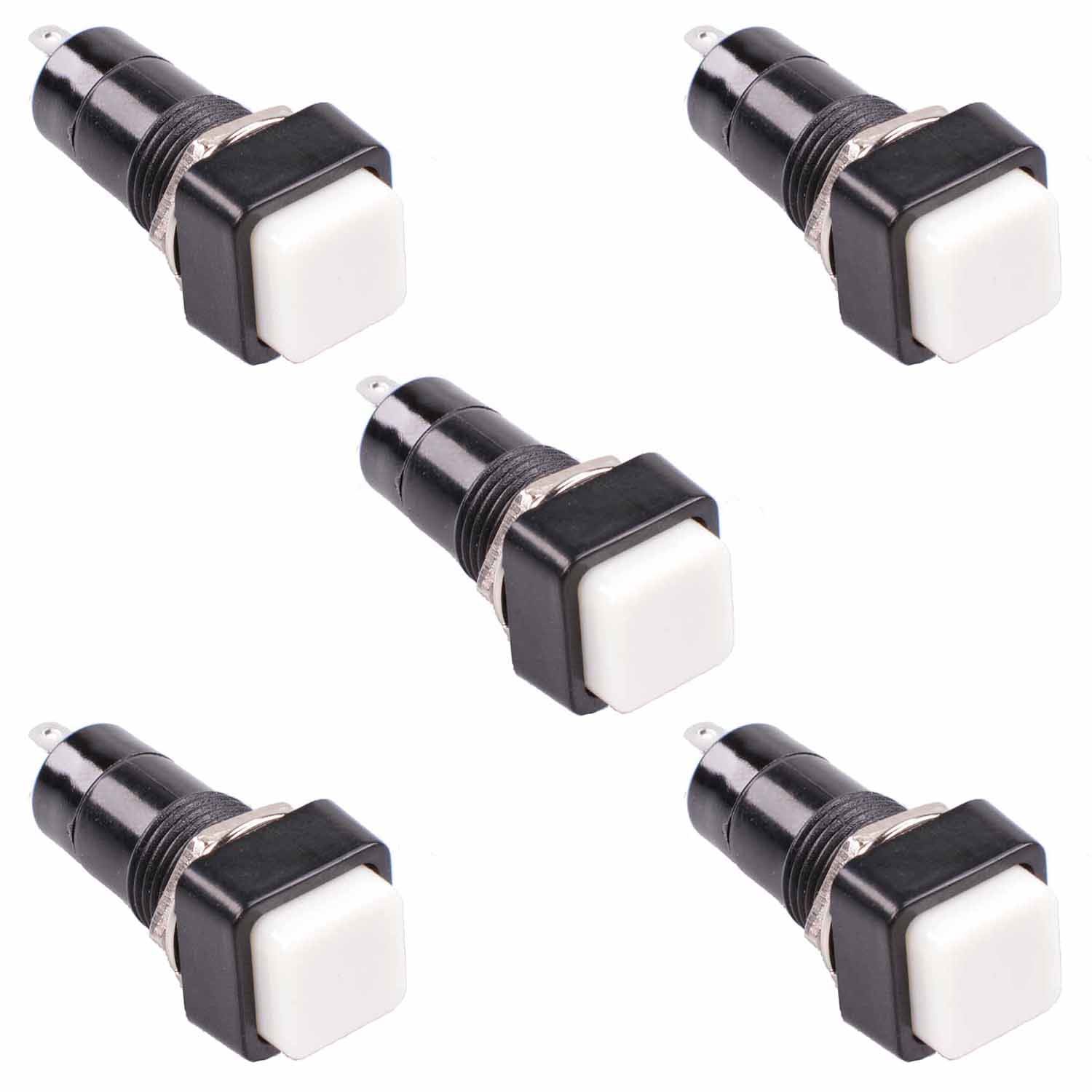 On-Off Momentary Latching Square Push Button Switch 12mm SPST - Picture 4 of 21