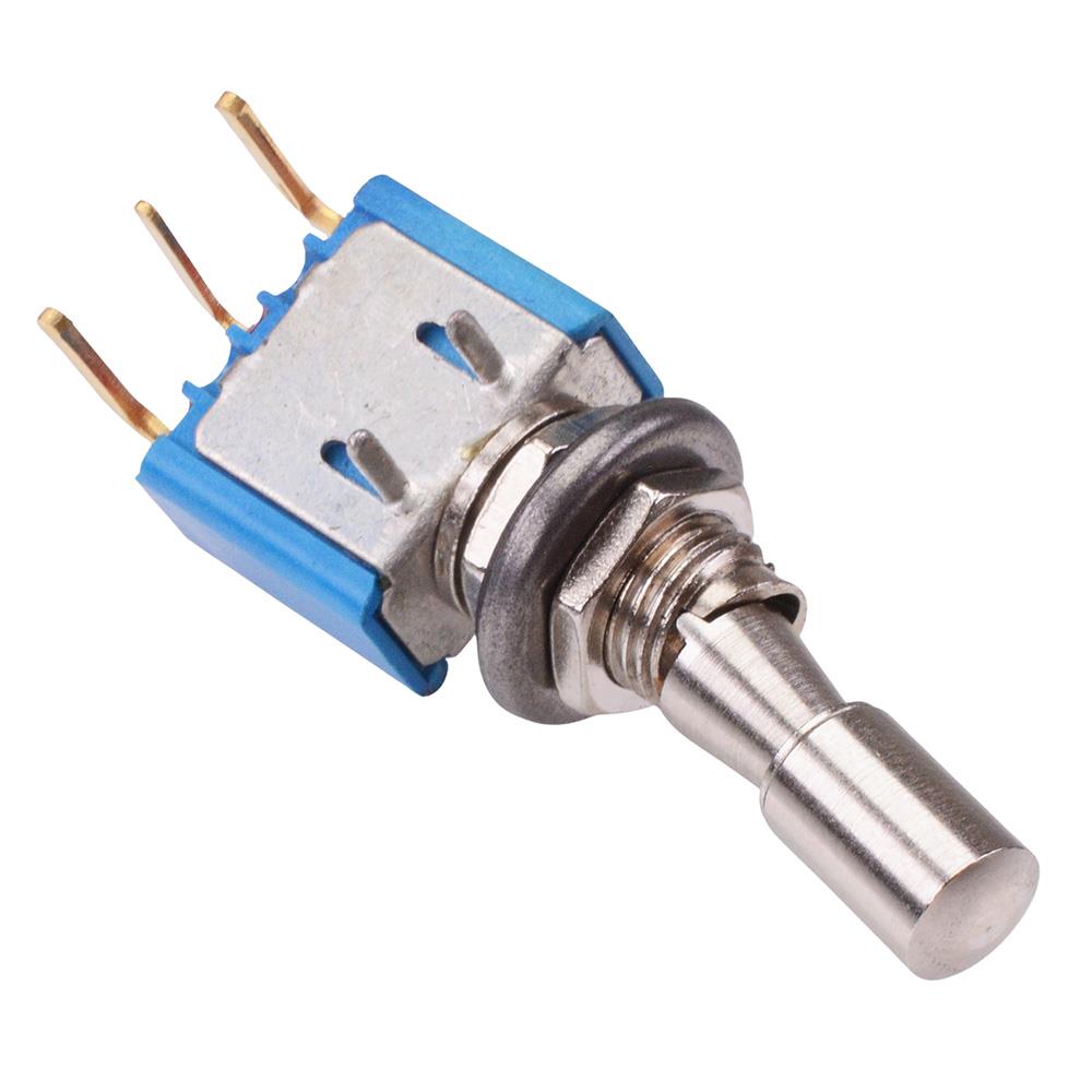 APEM On-(On) Momentary Locking 6.35mm Miniature Toggle Switch SPDT 4A 30VDC