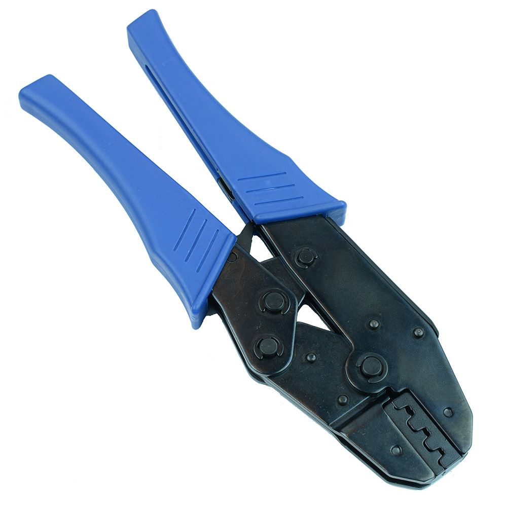 Heavy Duty Ratcheting Crimper for Uninsulated Solderless Wire Connectors 22-8 GA