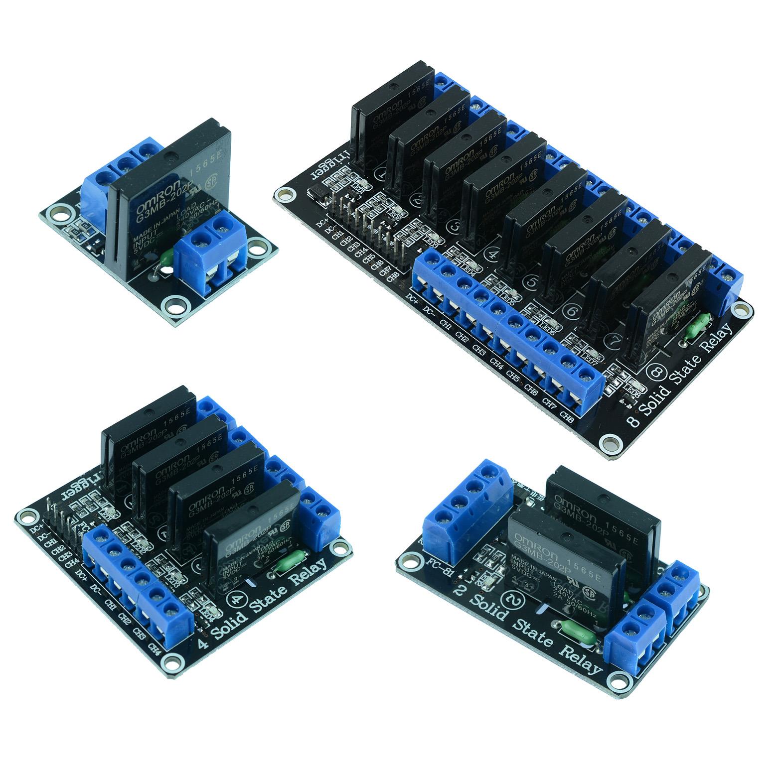 1 / 2 / 4 / 8 Channel 5V Solid State Relay Board SSR Raspberry Pi ...