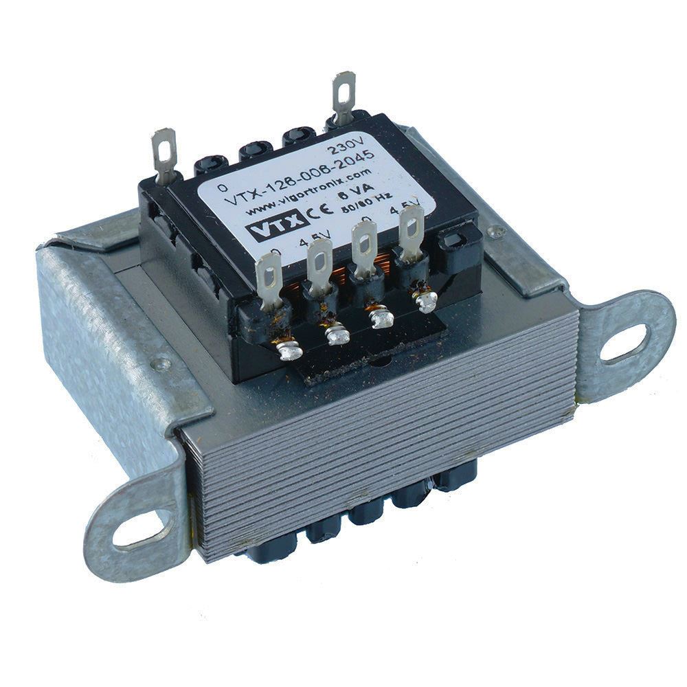 VTX-126-006-2075 Chassis Mount Transformer 230V 6VA 7.5V+7.5V Vigortronix
