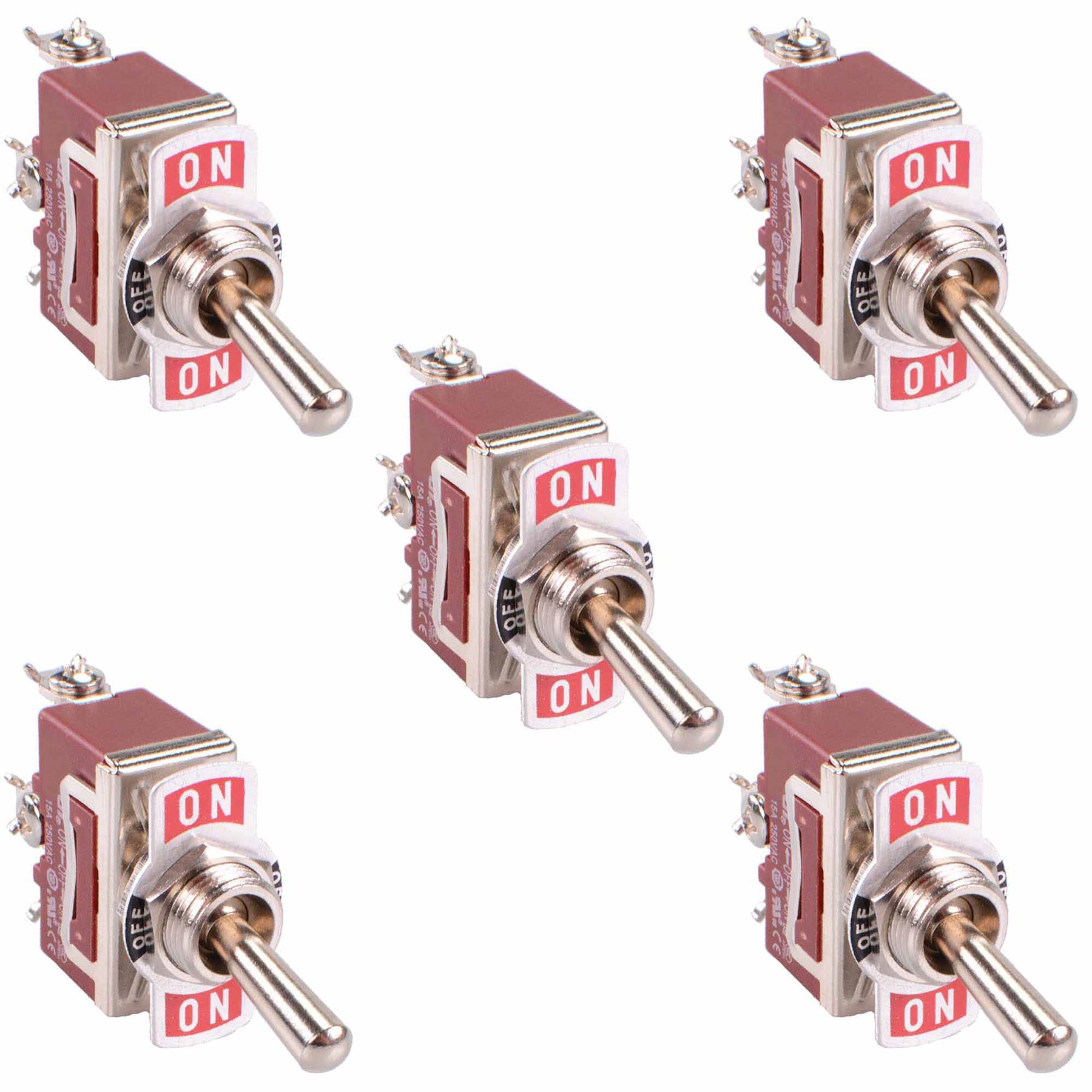 Standard Toggle Switch Screw Terminals 250V 15A SPST SPDT DPST DPDT - Picture 9 of 22