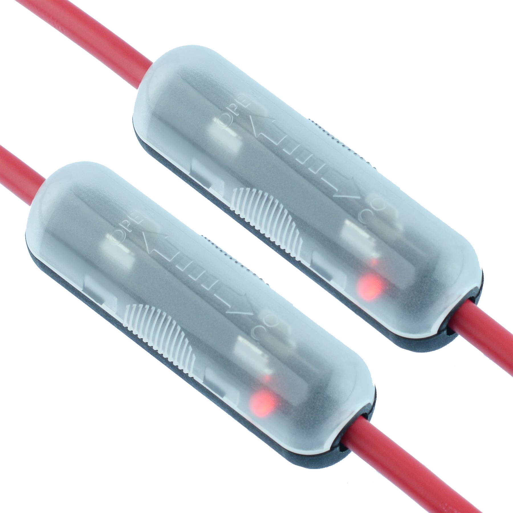 2 x 6.3x32mm LED Indicator Inline Fuse Holder 30A R377 6 x 30mm eBay