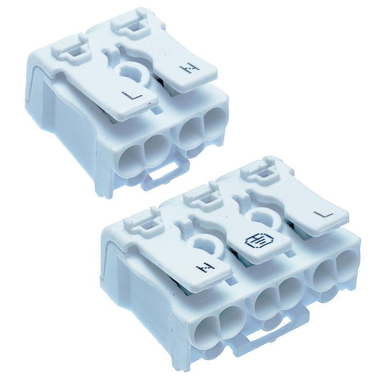 2 or 3 Way Push Wire Cable Connector Neutral Ground Live Terminal Block