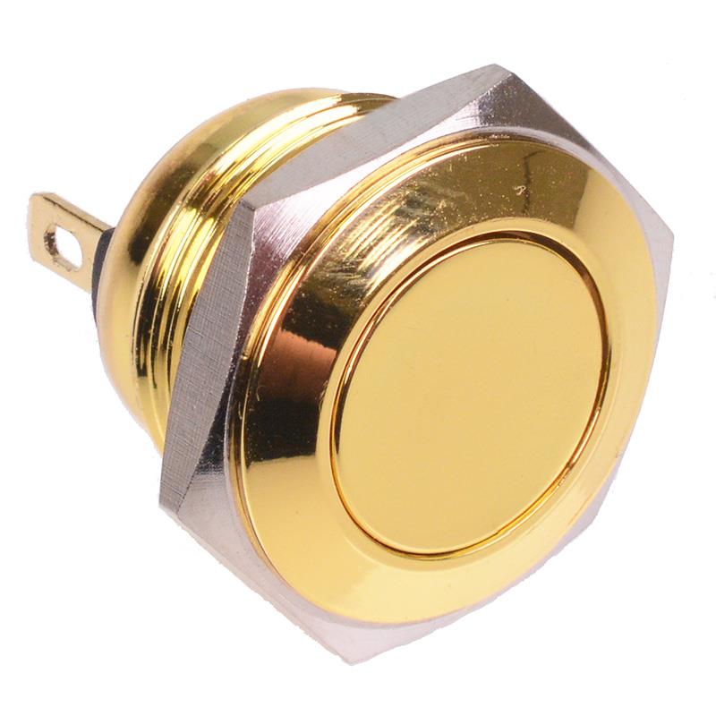 Off-(On) 16mm Gold Vandal Resistant Push Button Switch 2A SPST | eBay