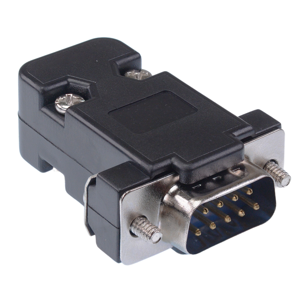 9 Way DB9 D Sub Connector Male Plug with Black Hood Cover | eBay