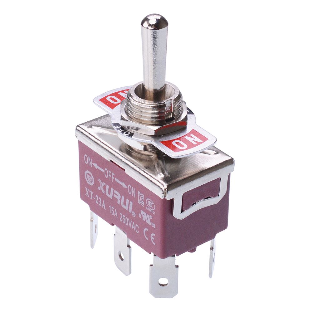 Standard 12mm Toggle Flick Switch 15A 250VAC - SPST SPDT DPST DPDT - Picture 33 of 50