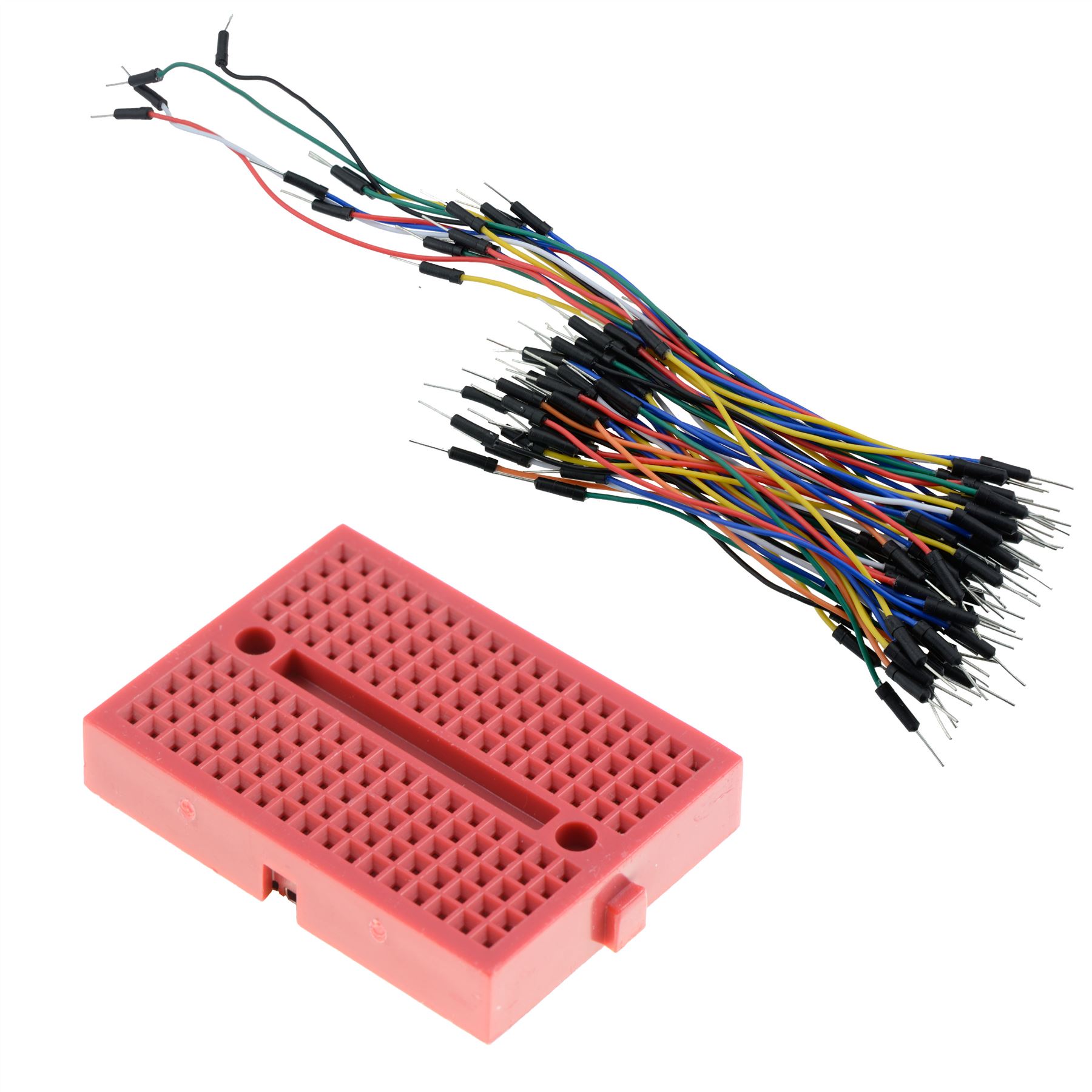 Red 170Point Solderless Breadboard + 65pcs Jumper Wires eBay