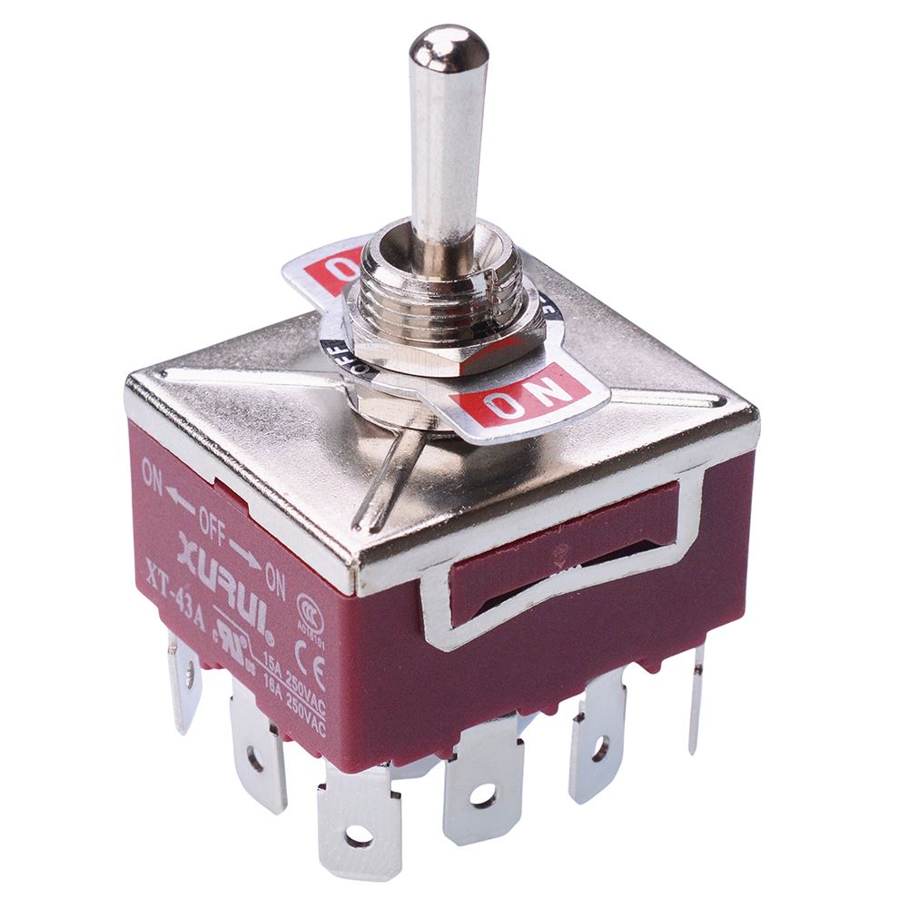 Standard 12mm Toggle Flick Switch 15A 250VAC - SPST SPDT DPST DPDT - Picture 50 of 50