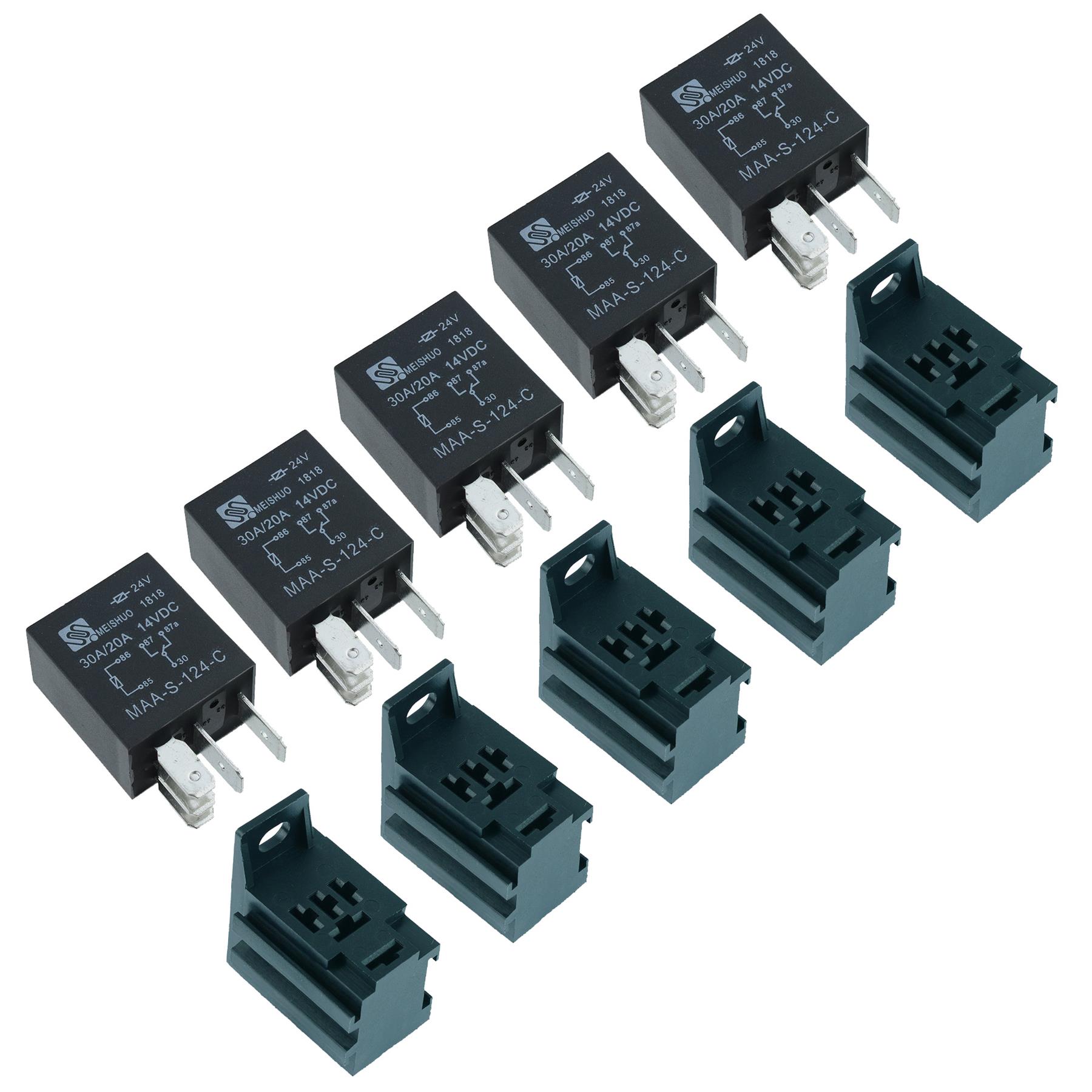 5 X 12v Micro Automotive Changeover Relay 30a 5