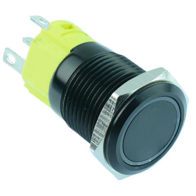 Black Momentary / Latching 16mm illuminated Metal Vandal Push Button Switch 12V eBay