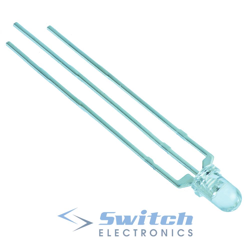 Red / Green 3mm Tri-Colour Through Hole LED Common Cathode