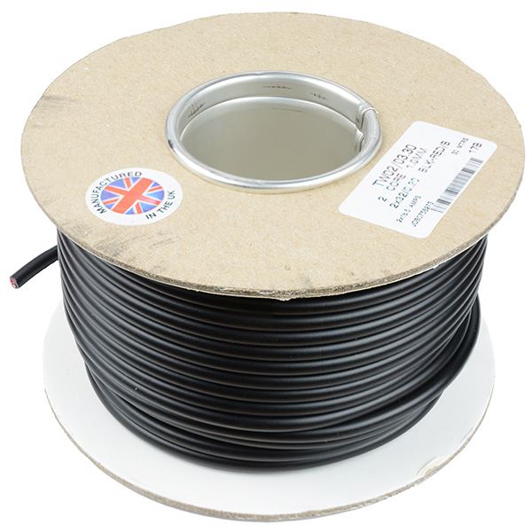 1mm² 2-Core Round Twin Thin Wall Cable Wire 32//0.2mm 30M