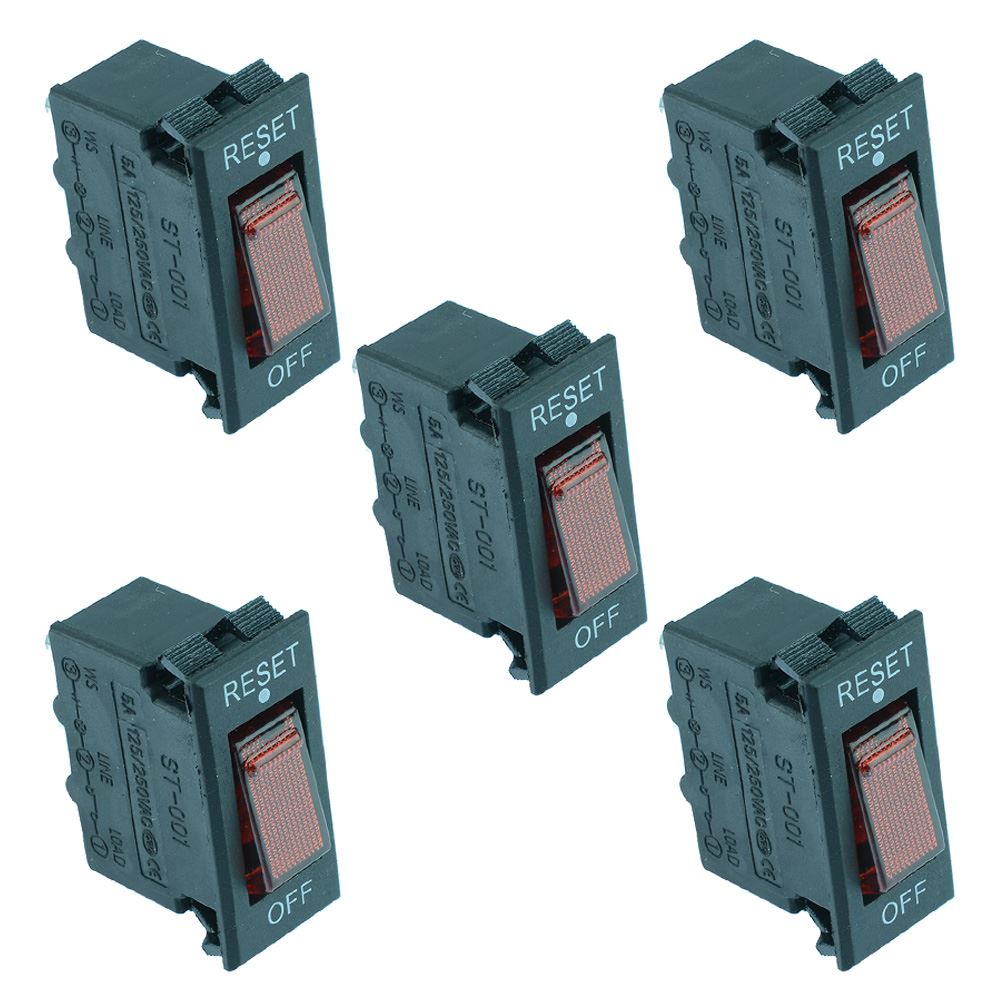 5 x 10A Rocker Switch Circuit Breaker eBay