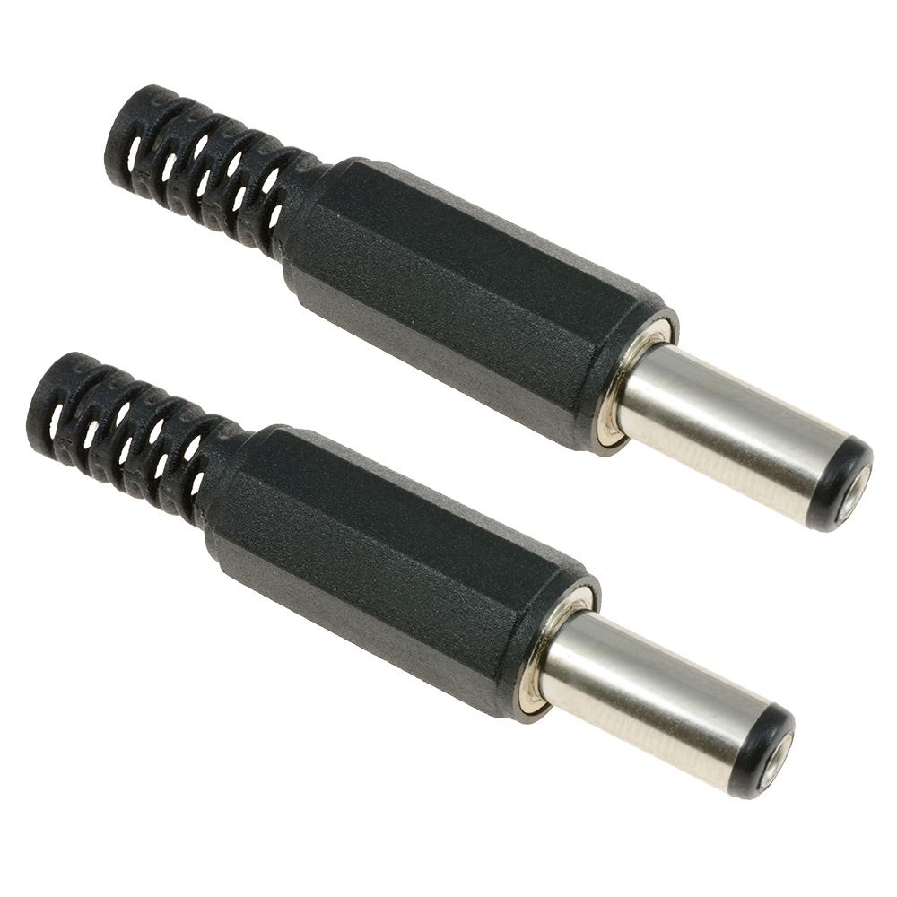 2x 2.5mm x 5.5mm Male Power Plug Jack DC Connector 14mm Long eBay