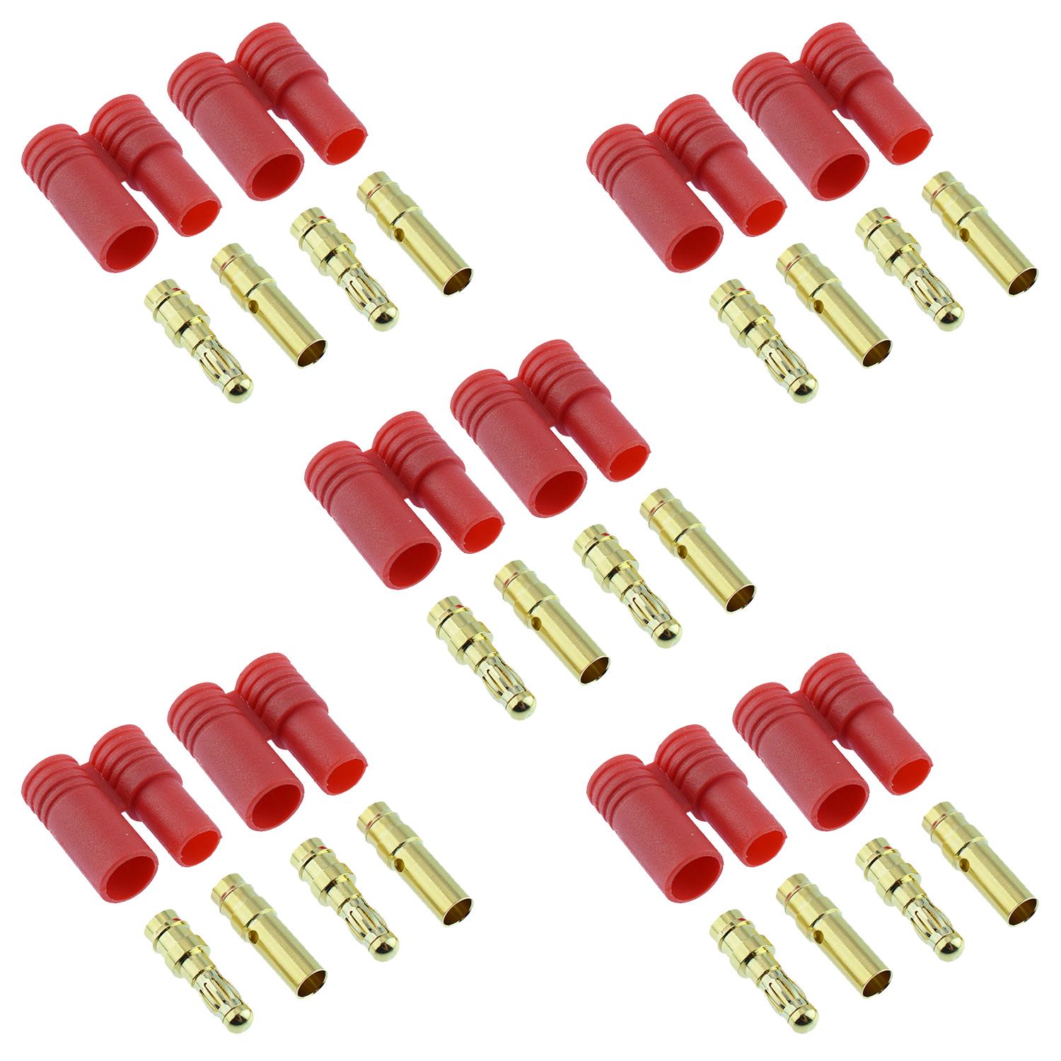 5 x PAIRS HXT 3.5mm Gold Bullet RC Lipo Battery Connectors Car Plane