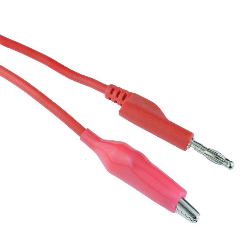 4mm IMPILABILE BANANA test lead 500mm rosso