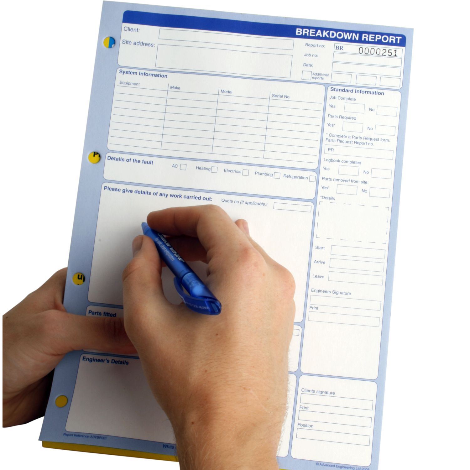 Air Conditioning Service Report Sheets eBay