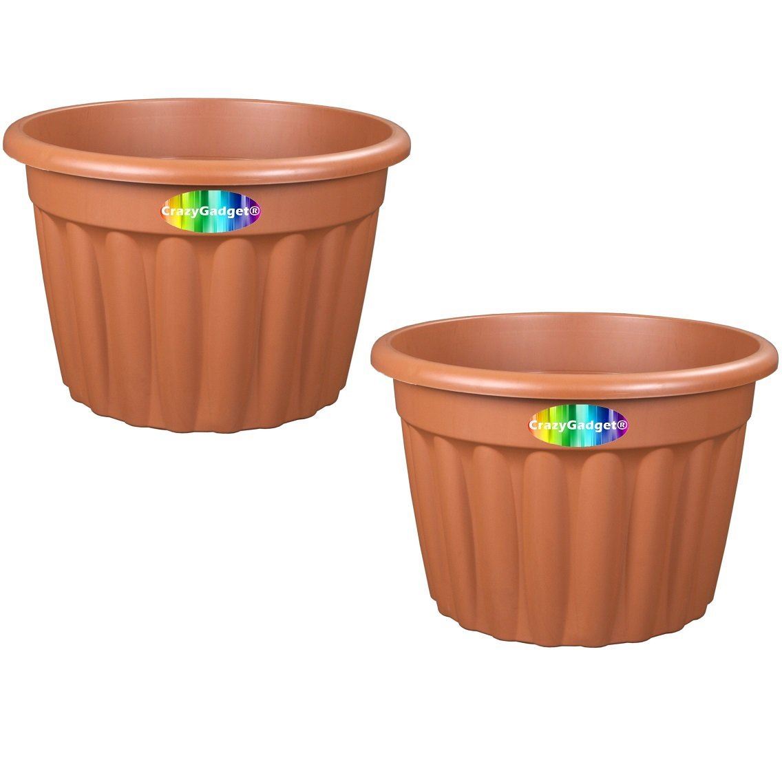 CrazyGadget® Large Plastic Planter Indoor/Outdoor Use 60CM