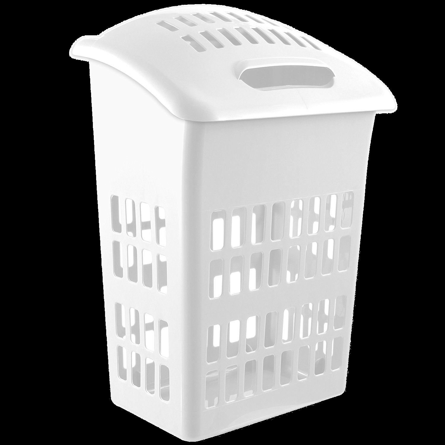 White Corner Hamper With Lid imgfisticuffs