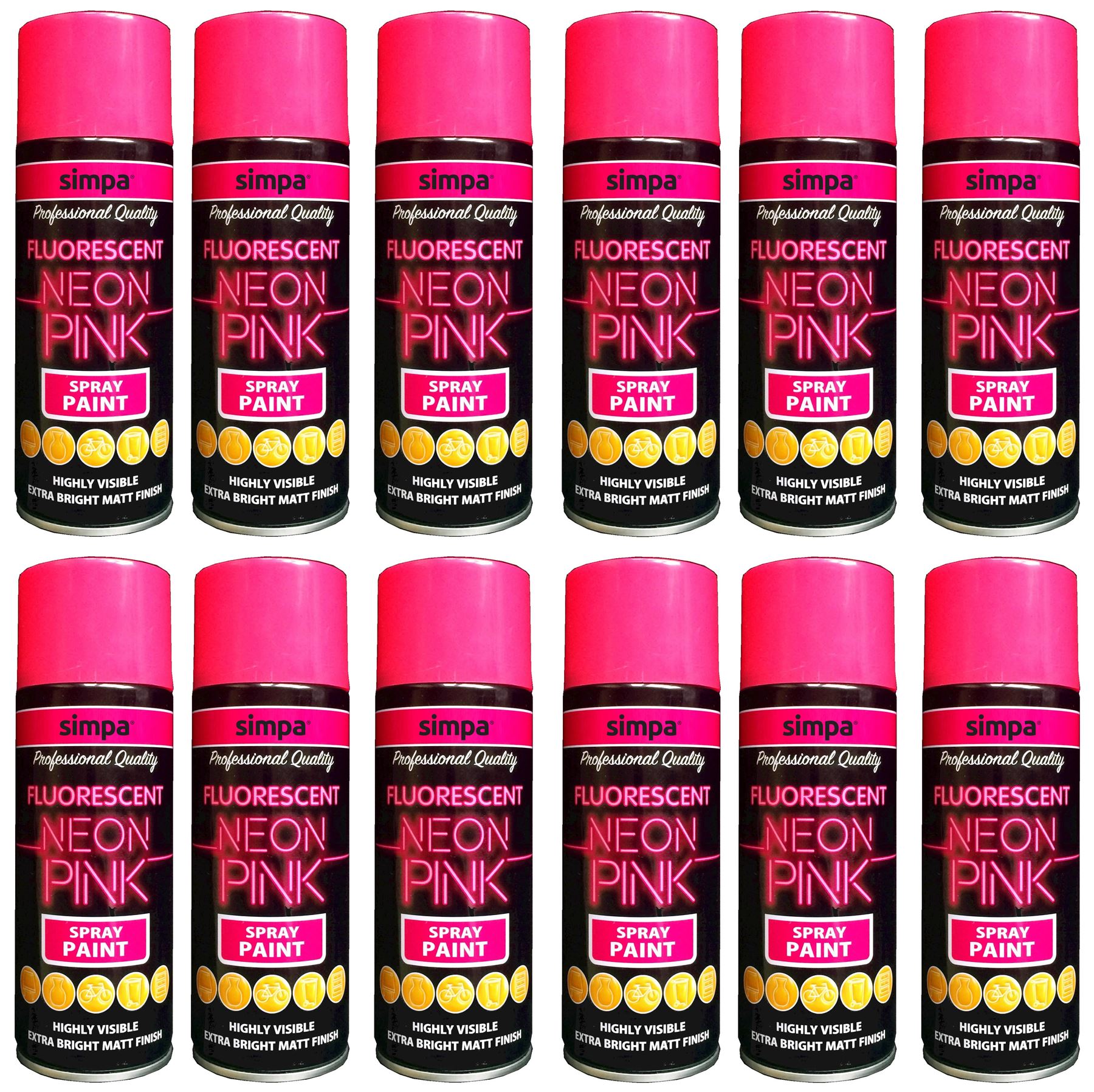 All Purpose Spray Paint NEON Effect Interior & Exterior Metal Wood