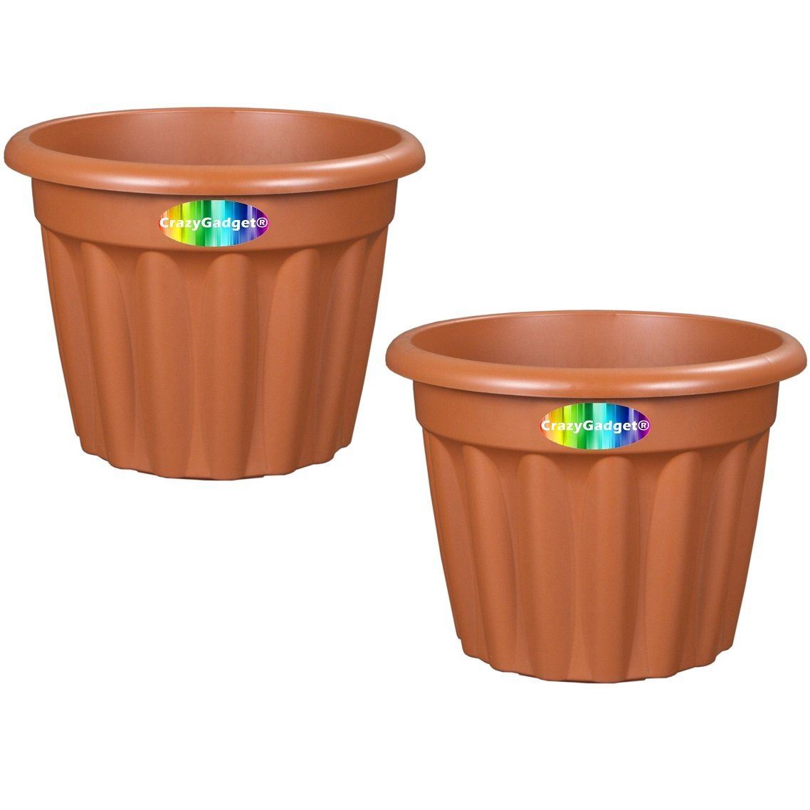 CrazyGadget® Large Plastic Planter Indoor/Outdoor Use 40CM