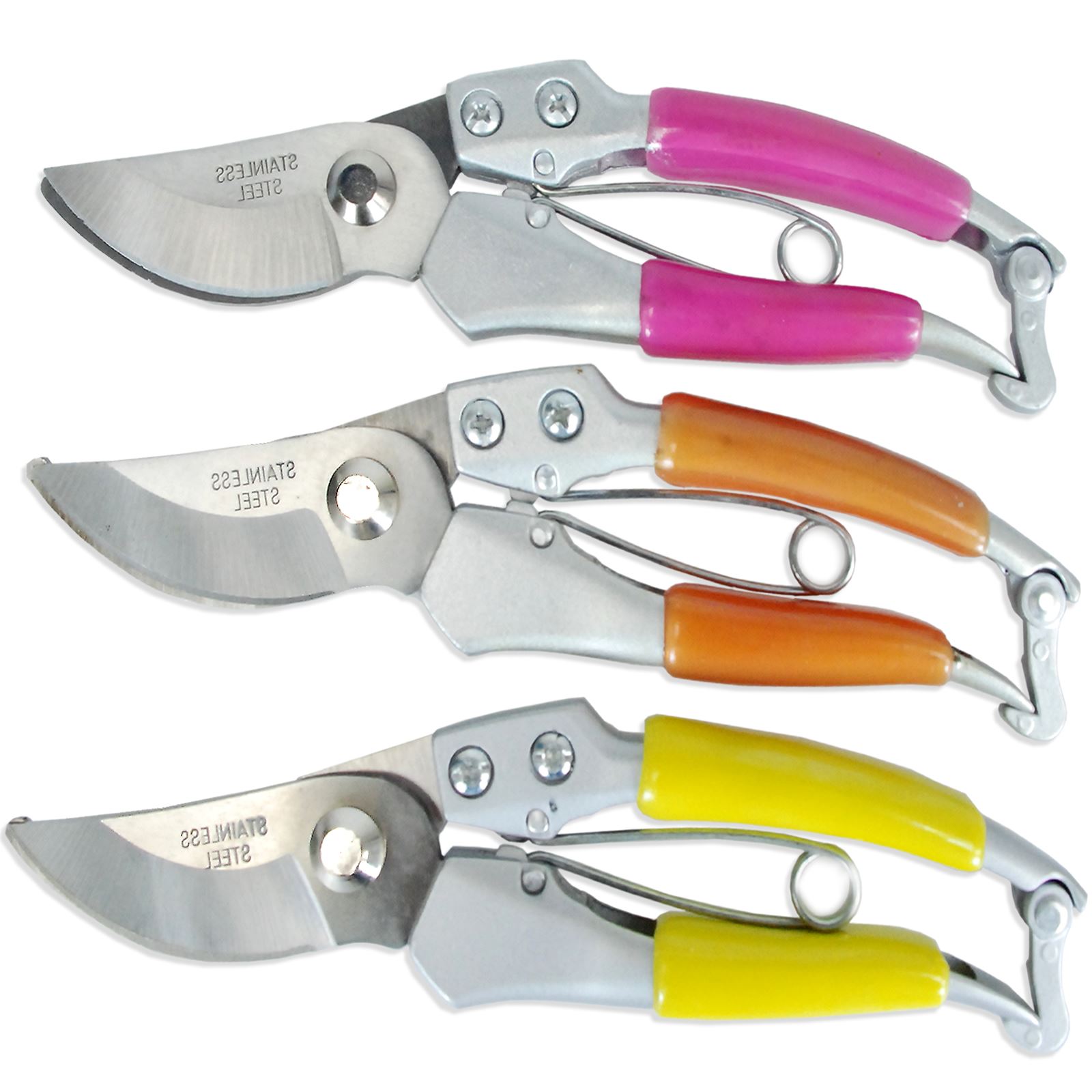 3 X 8" Pruner Bypass Pruning Secateurs Shears Plants Cutter Garden