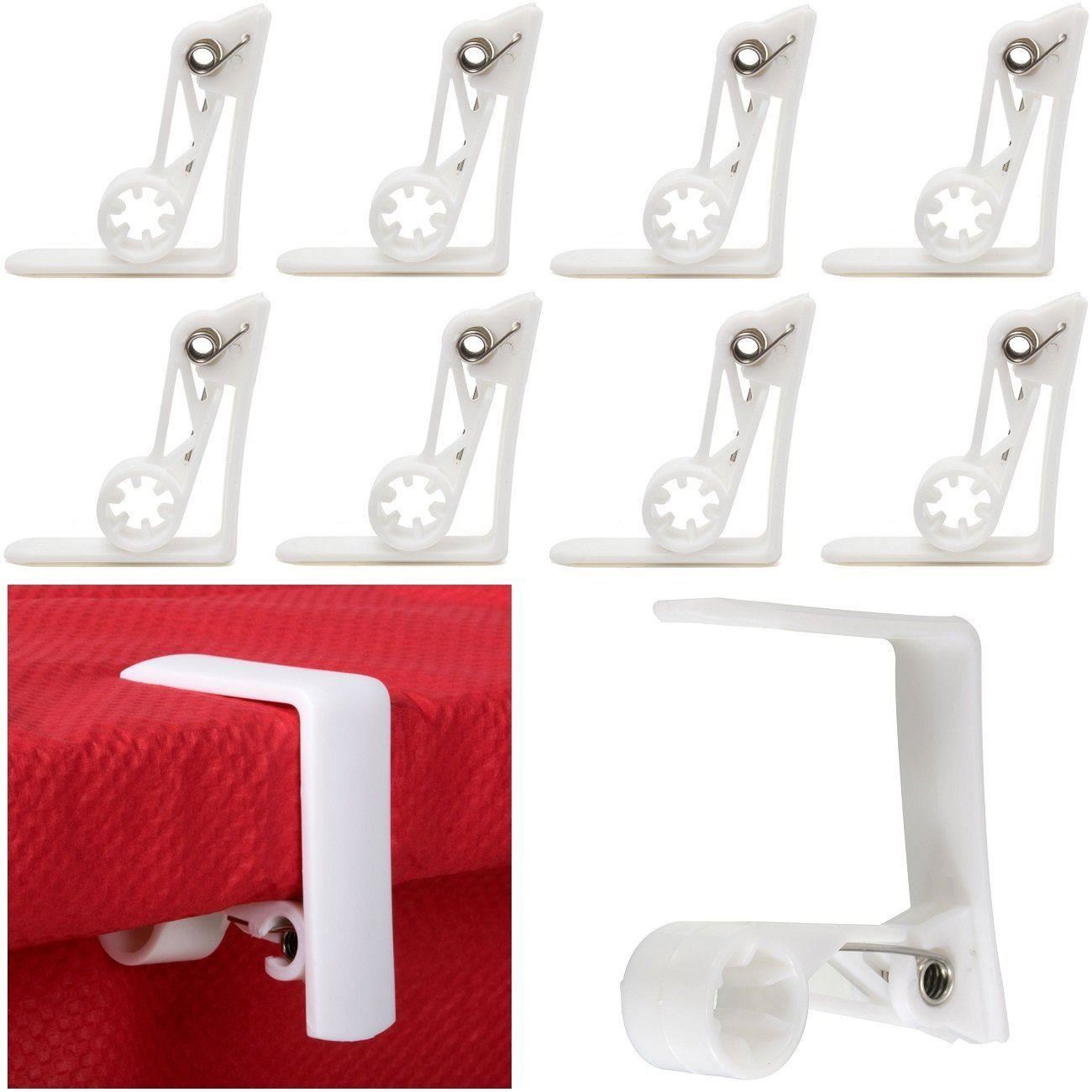 4 x Adjusting Spring Loaded Table Desk Cover Grip Tablecloth Clamps Holder Set eBay