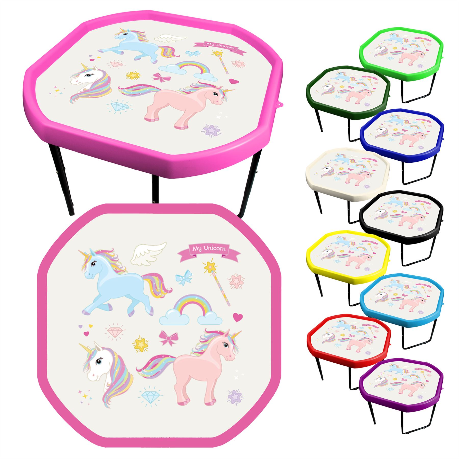 Animal World Mat Insert with Height Adjustable Stand. Simpa Childrens Kids Tuff Spot Black Play Tray