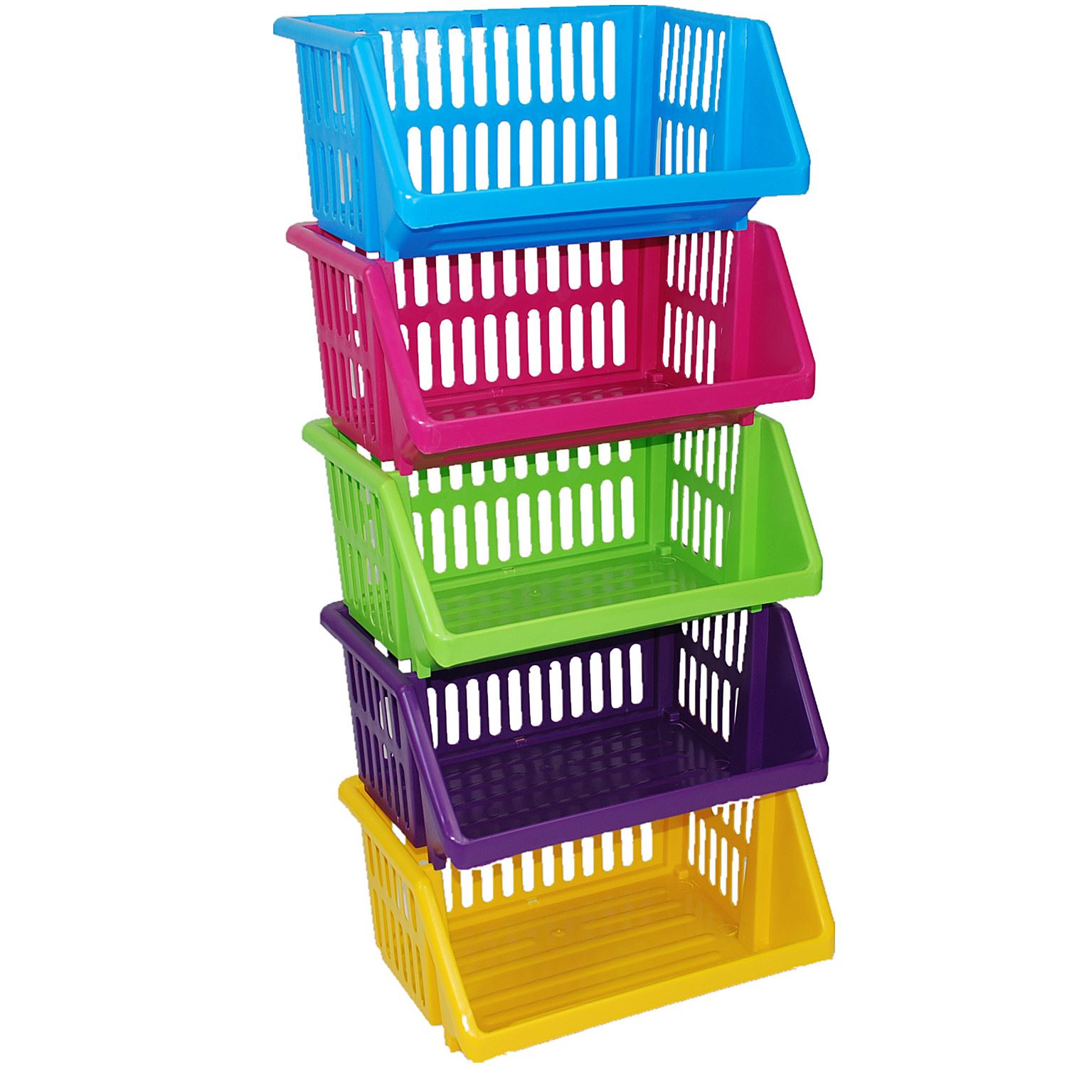 Multi Purpose Large Plastic Colour Storage Rack Stand Stacking