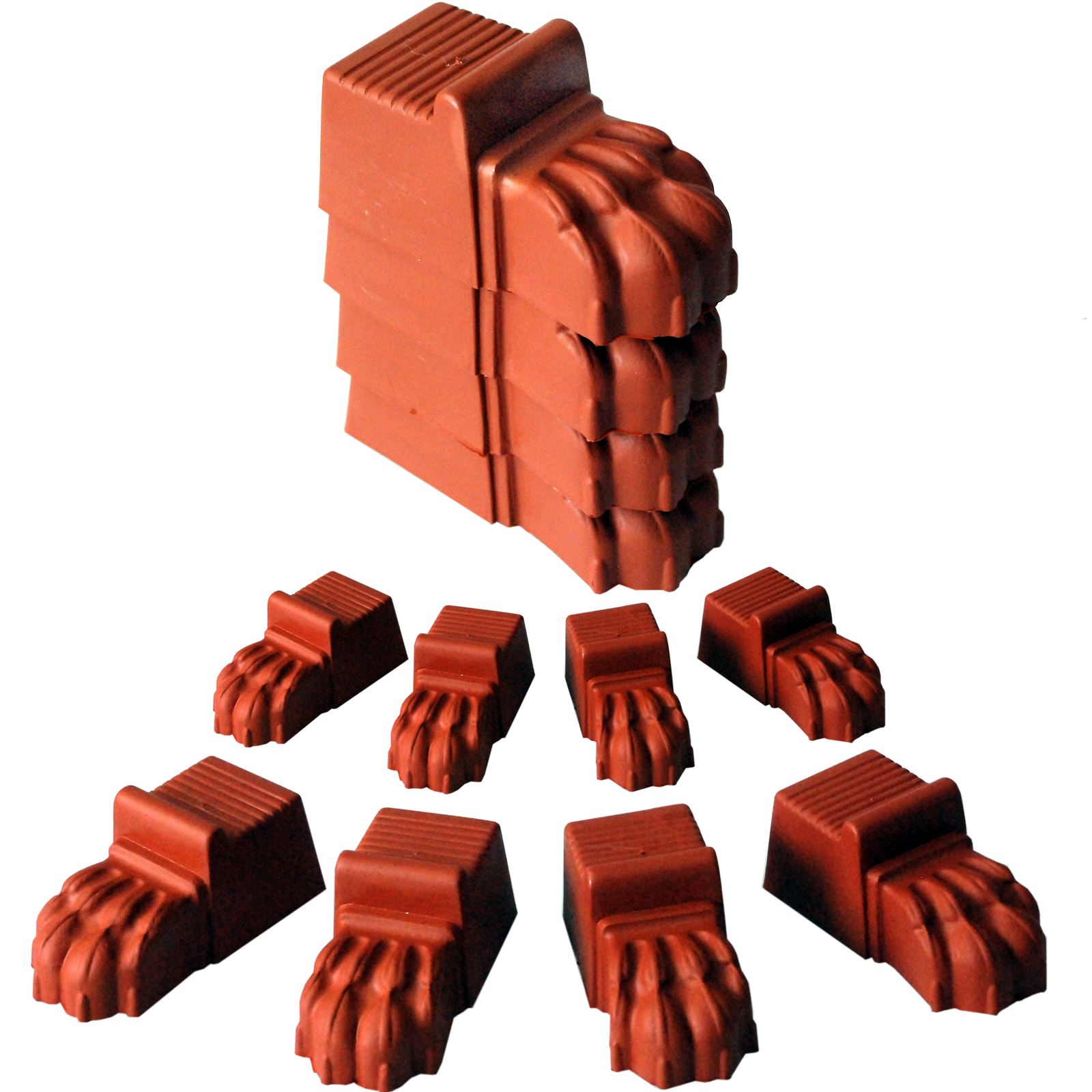 Plastic Lion Feet Garden Pot Feet Sets of 4 Terracotta or Green Colours eBay