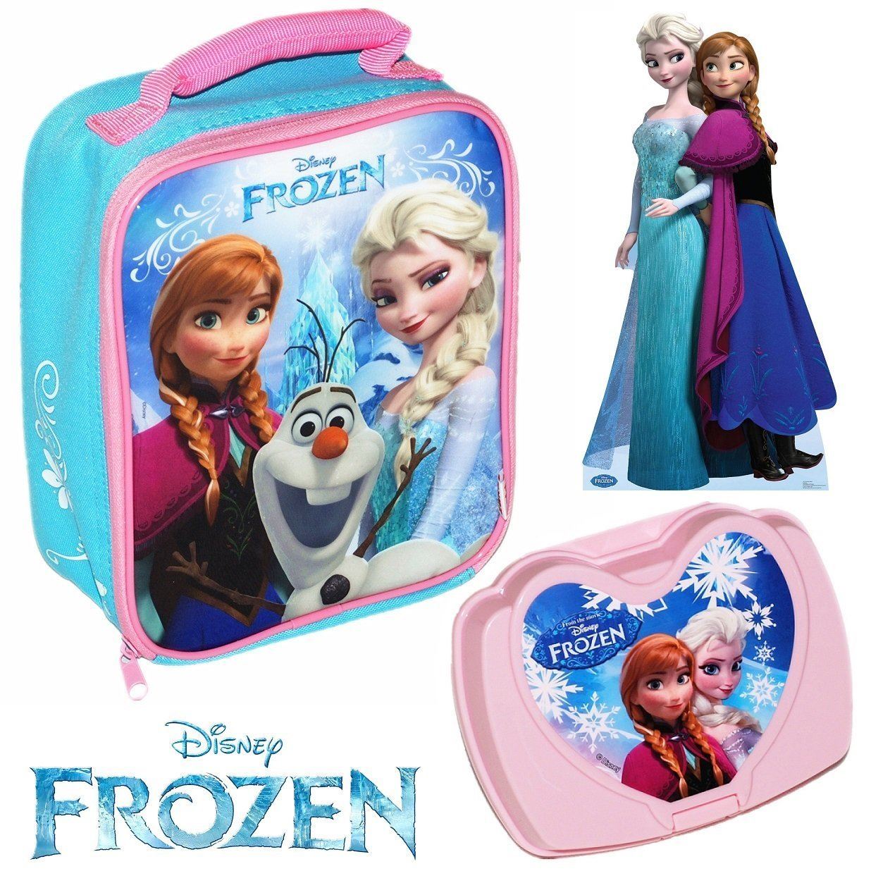 New Disney Frozen Kid Elsa Anna Picnic Lunch Box Lunchbox Food Container